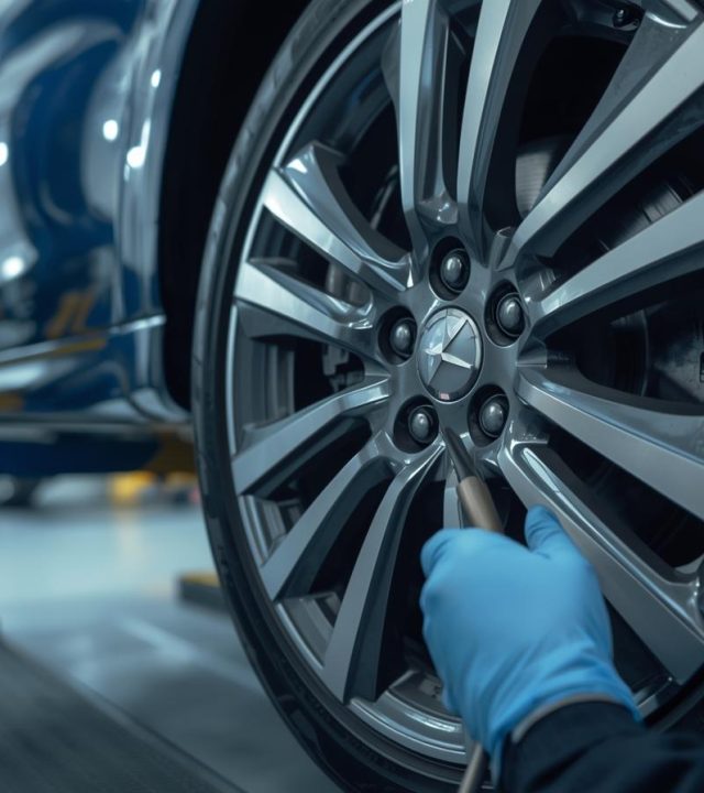 stworz dla firmy mechaniki samochodowej ciekawe zdjecie na temat ustawianai zbieznosci